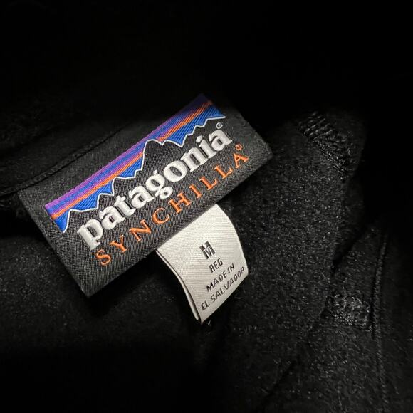 Patagonia Synchilla Vest Womens Medium Fleece Zip Outdoors Hiking Black - Picture 6 of 7